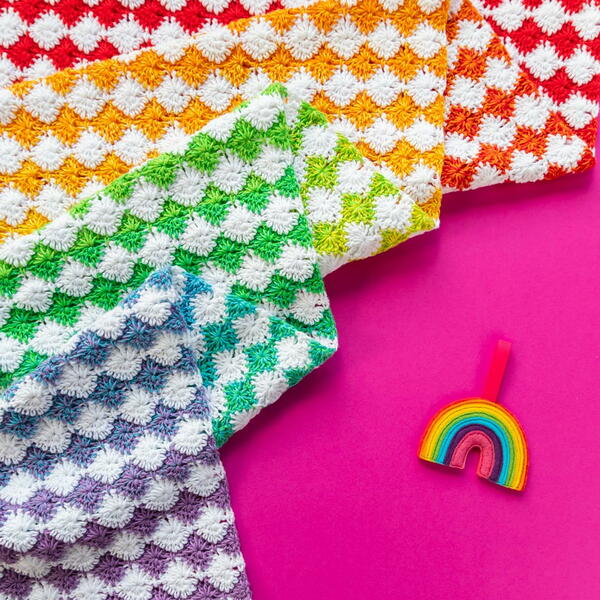 Rainbow Catherine Wheel Blanket Rainbow Catherine Wheel Blanket