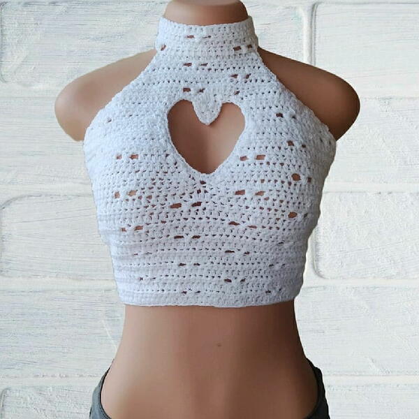 Crochet Heart Crop Top Pattern Crochet Heart Crop Top Pattern