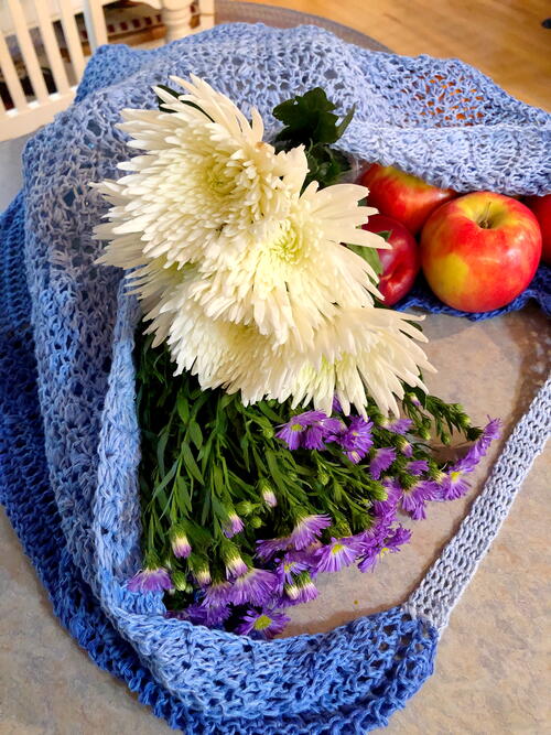 Large Crochet Mesh Market Bag Large Crochet Mesh Market Bag