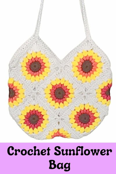 Crochet Sunflower Bag Crochet Sunflower Bag