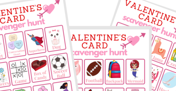 Valentines Scavenger Hunt Valentine’s Scavenger Hunt