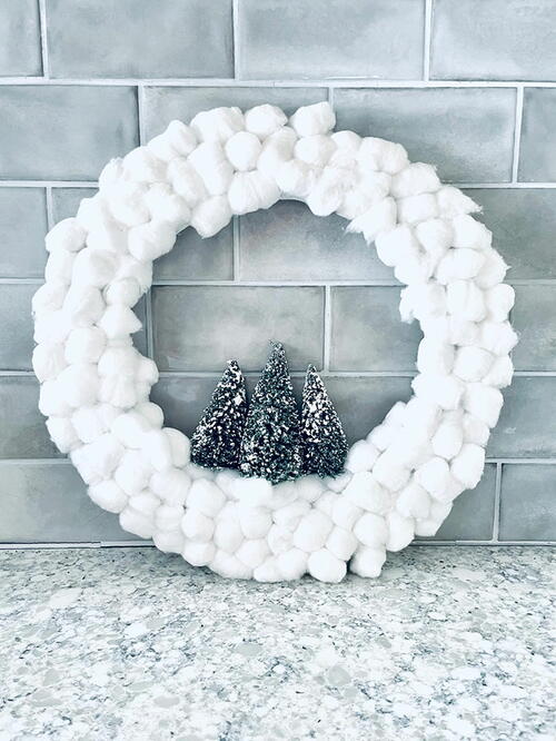 How To Make A Cotton Ball Wreath How To Make A Cotton Ball Wreath