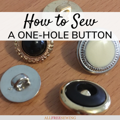 How to Sew a One Hole Button