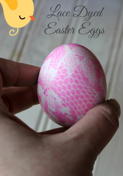 Lace Dyed Easter Eggs Lace Dyed Easter Eggs
