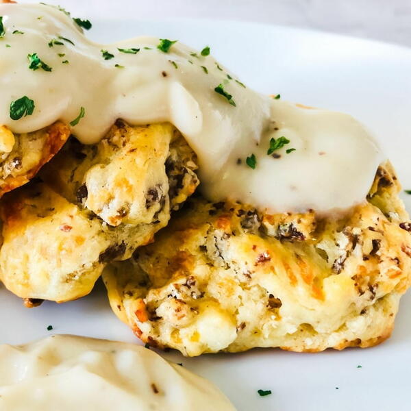 Sausage Cheese Biscuits With Gravy