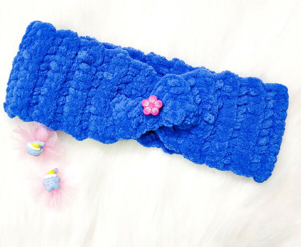 Crochet Twisted Earwarmer Headband With Texture Crochet Twisted Earwarmer Headband With Texture