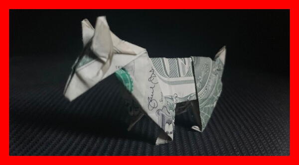 Money Origami Dog Money Origami Dog
