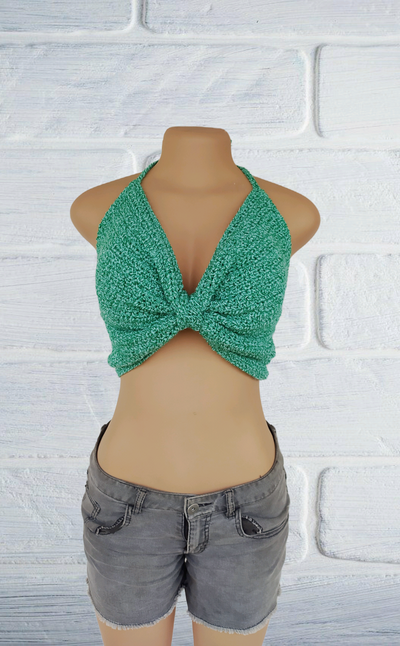 Crochet Bow Crop Top Crochet Bow Crop Top