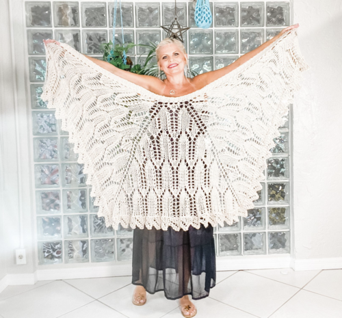 Lagertha Knit Lace Shawl Lagertha Knit Lace Shawl