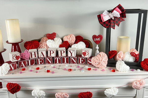 Yarn Wrapped Hearts Yarn Wrapped Hearts