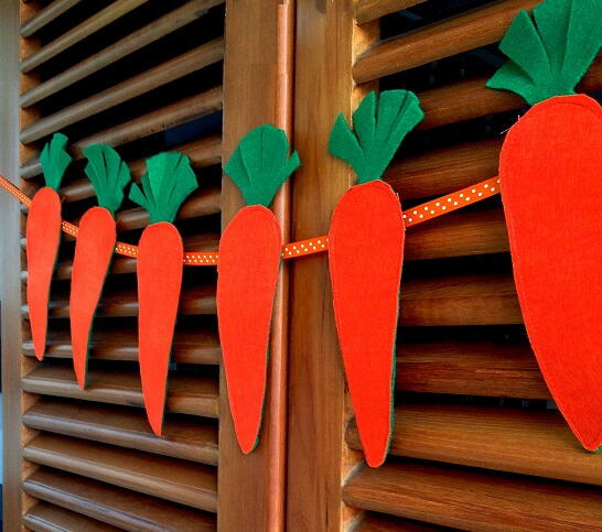Felt Carrot Banner Felt Carrot Banner