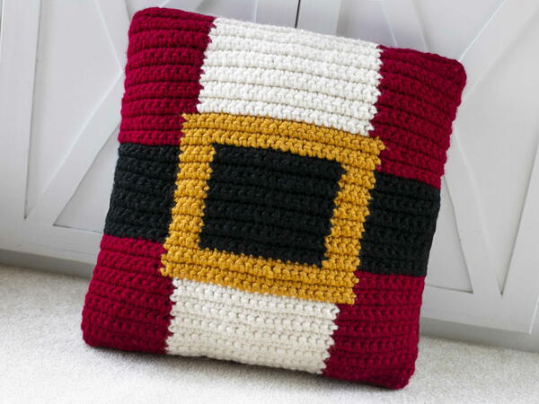 Santa Belt Christmas Pillow Home Decor Seasonal Holiday Santa Belt Christmas Pillow Home Decor Seasonal Holiday