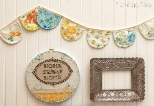 Vintage Fabric Bunting Vintage Fabric Bunting