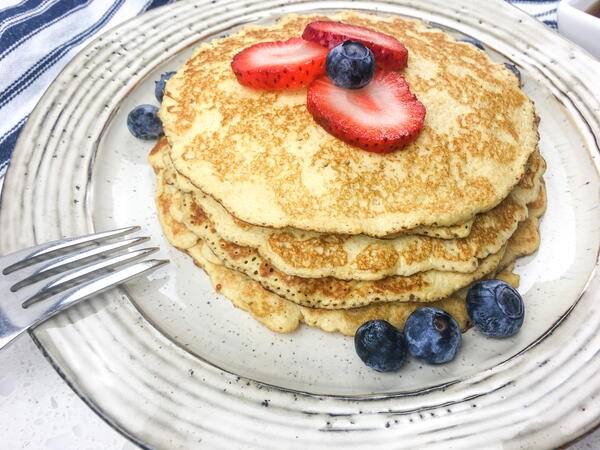 Luscious Cream Cheese Pancakes With Fresh Berries Luscious Cream Cheese Pancakes With Fresh Berries