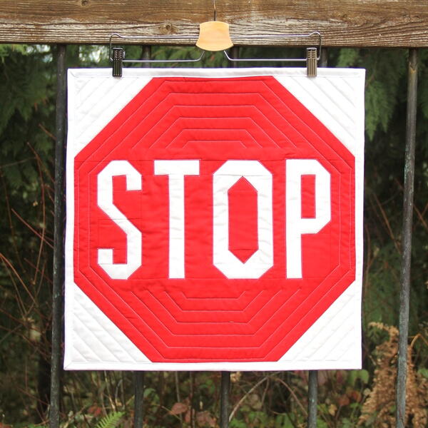 Stop Sign Mini Quilt Stop Sign Mini Quilt