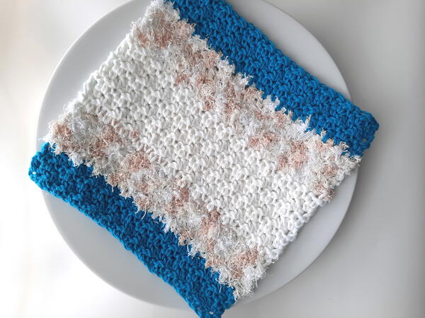 Ocean Surf Crochet Dishcloth