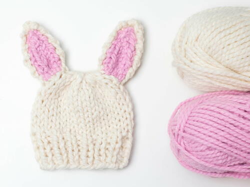 Bunny Ears Hat Toque Chunky Easter Spring Baby Children Bunny Ears Hat Toque Chunky Easter Spring Baby Children
