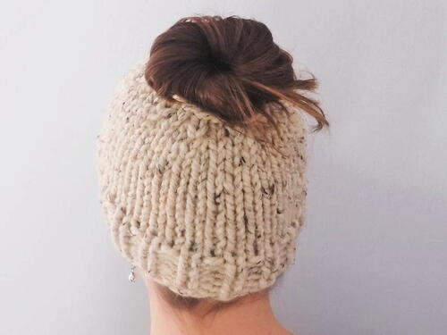 Messy Bun Hat Top Knot Toque Beanie Children Women Messy Bun Hat Top Knot Toque Beanie Children Women