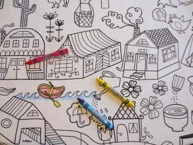 DIY Coloring Book Tablecloth DIY Coloring Book Tablecloth