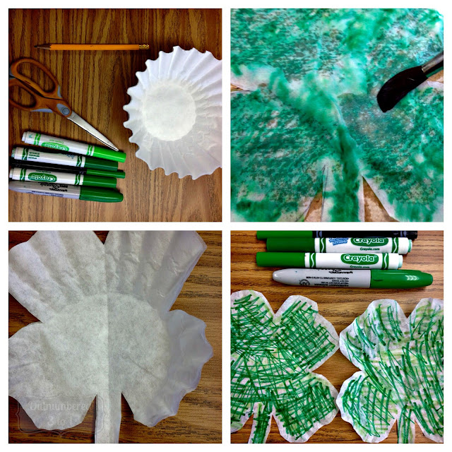 Easy St Patricks Day Coffee Filter Shamrocks Easy St. Patrick’s Day Coffee Filter Shamrocks