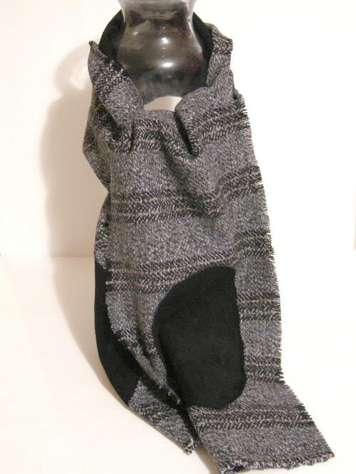 Leather Patch Scarf Leather Patch Scarf