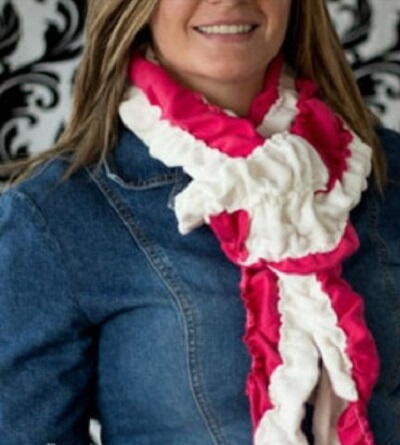 Candy Stripe Scrunch Scarf Tutorial Candy Stripe Scrunch Scarf Tutorial