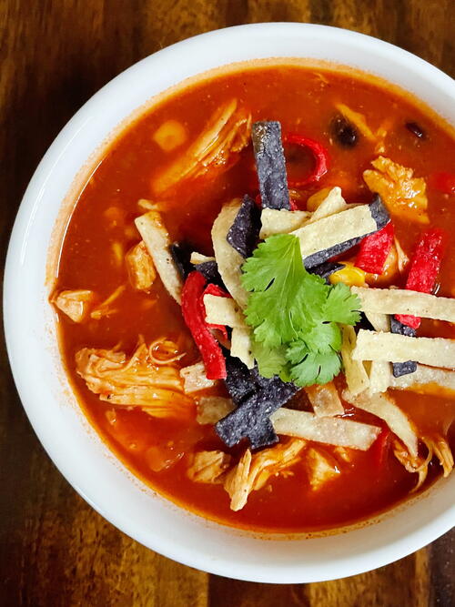 One Pot Dairy-free Chicken Tortilla Soup One Pot Dairy-free Chicken Tortilla Soup