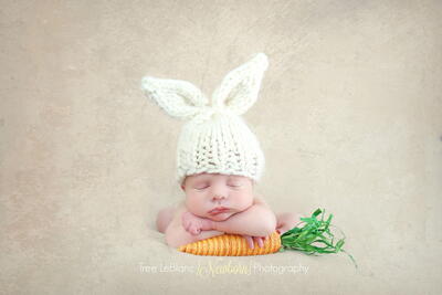 Bunny Ears Hat Toque Chunky Easter Spring Baby Children