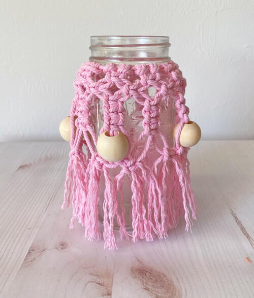 Macram Jar Cover Macramé Jar Cover