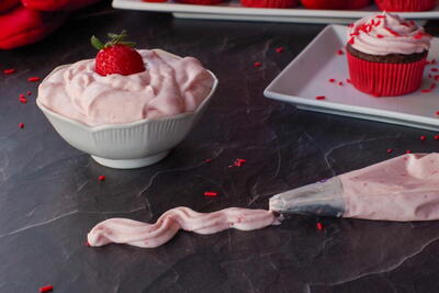 Strawberry Whipped Cream Frosting
