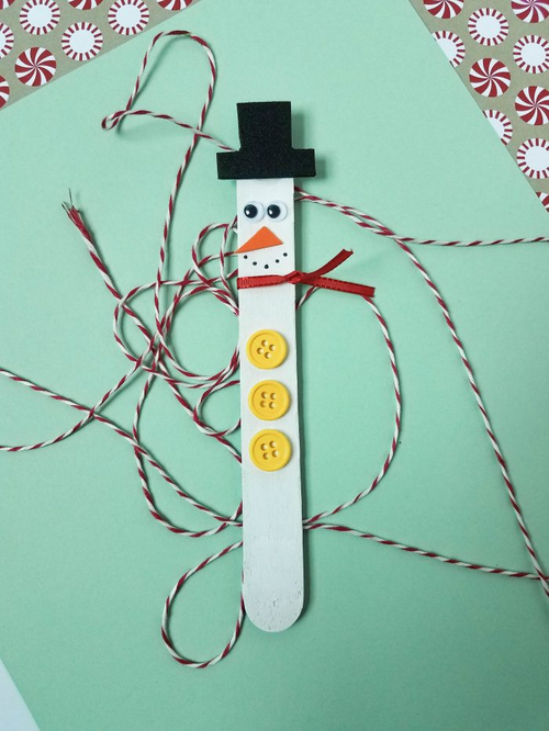 Craft Stick Snowman Magnets Craft Stick Snowman Magnets