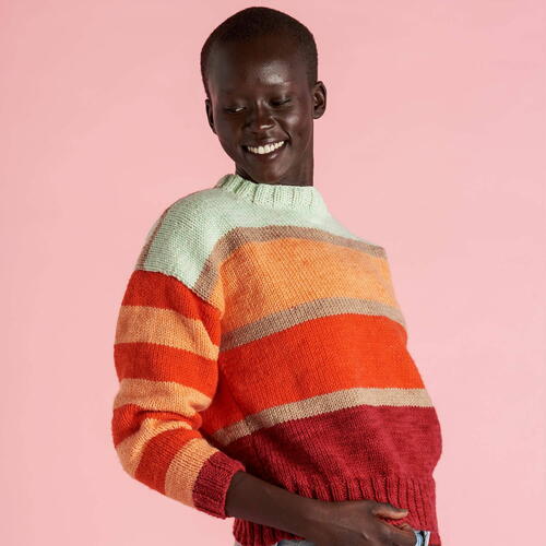 The Right Stripe Knit Sweater Pattern The Right Stripe Knit Sweater Pattern