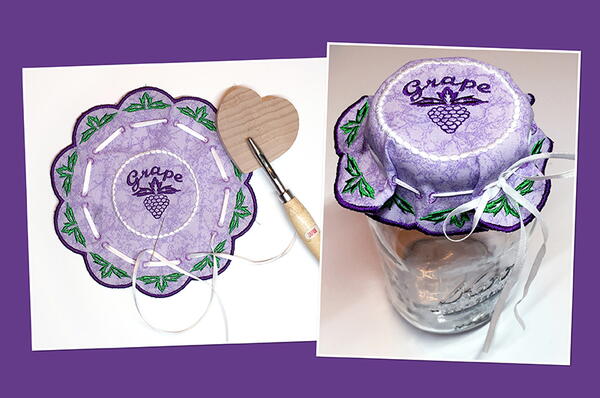 In the Hoop Jar Cover In the Hoop Jar Cover