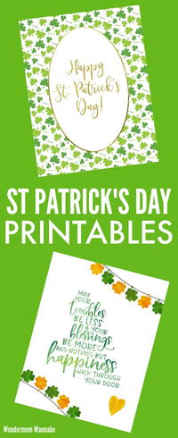 St Patricks Day Printables St Patrick’s Day Printables