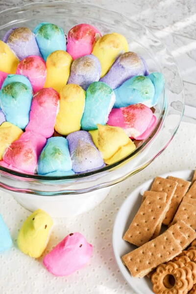 Easter Peeps Smores Dip Easter Peeps S’mores Dip