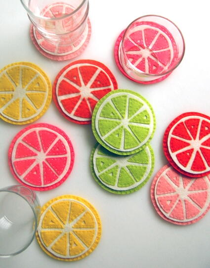 Summer Citrus Coasters Summer Citrus Coasters