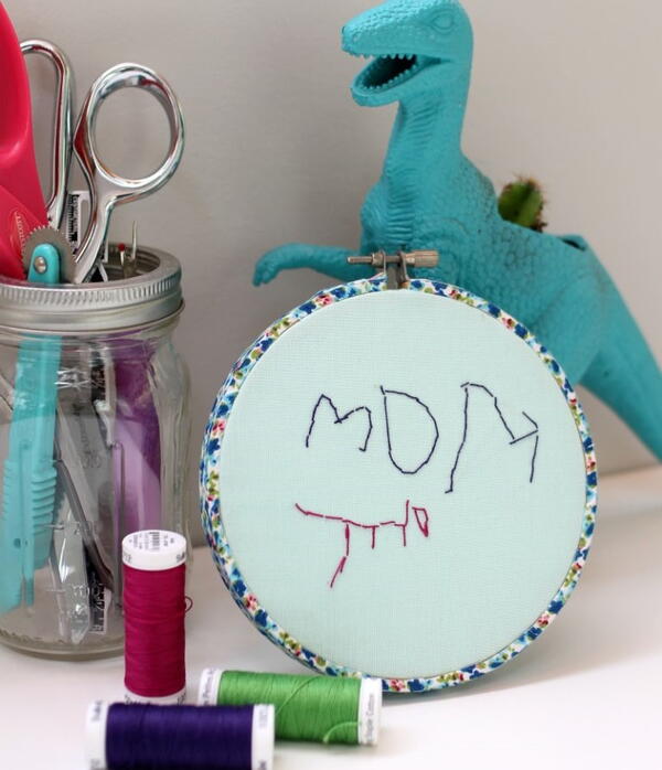 Kid Made Embroidery Hoop Kid Made Embroidery Hoop