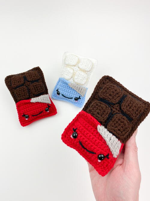 Free Crochet Crunchy Chocolate Bar Pattern Free Crochet Crunchy Chocolate Bar Pattern