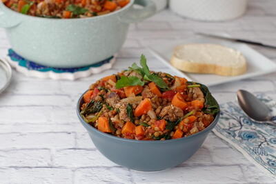 Lentil And Sausage Stew (with Spinach)