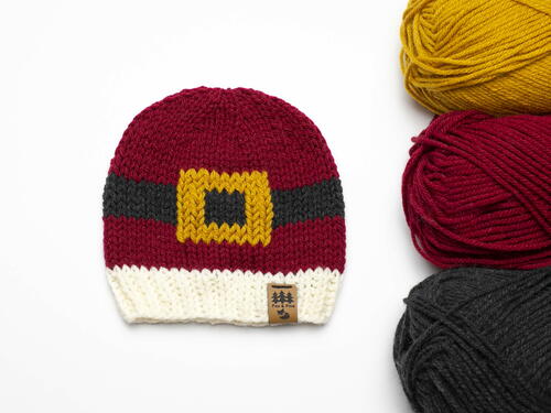 Santa Belt Hat Toque Christmas Beanie Santa Belt Hat Toque Christmas Beanie