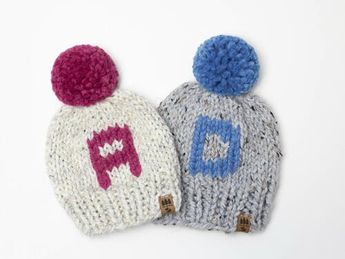 Monogram Pompom Toque Personalized Hat Monogram Pompom Toque Personalized Hat