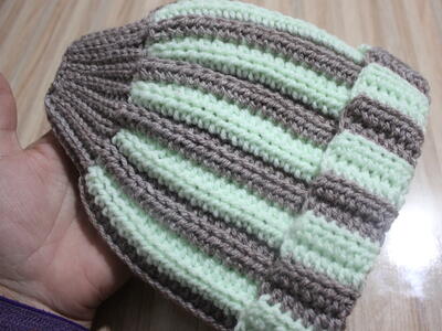 Crochet Baby Striped Cap Pattern