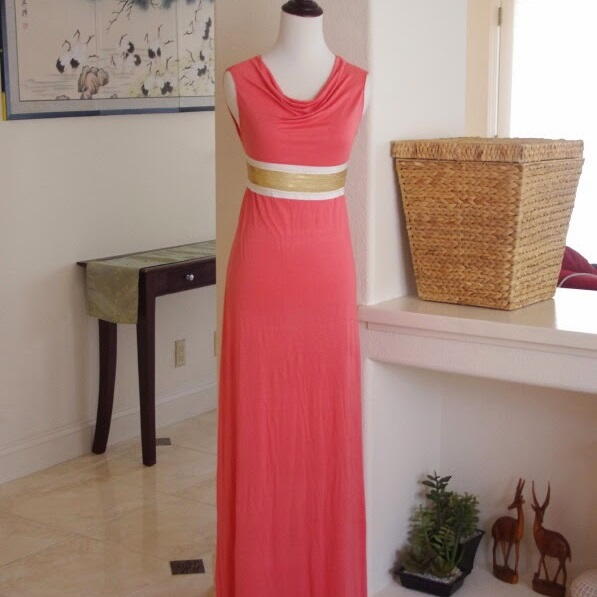 Draped Neck DIY Maxi Dress Draped Neck DIY Maxi Dress