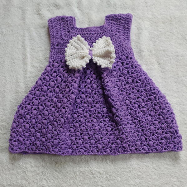 Crochet Pleated Baby Dress