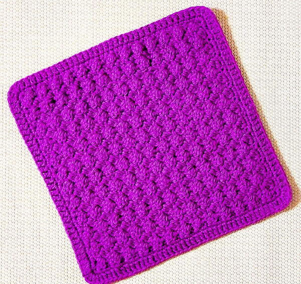 Textured Crochet Square Potholder Textured Crochet Square Potholder