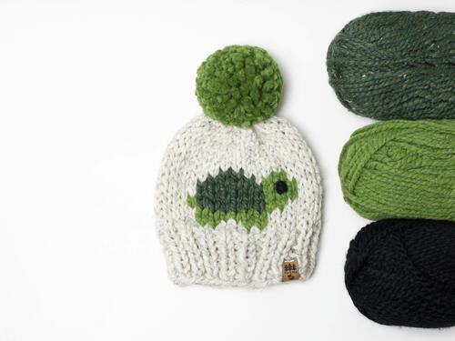Turtle Hat Pompom Toque Beanie Turtle Hat Pompom Toque Beanie