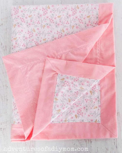 DIY Baby Blanket With Self Binding Border DIY Baby Blanket With Self Binding Border