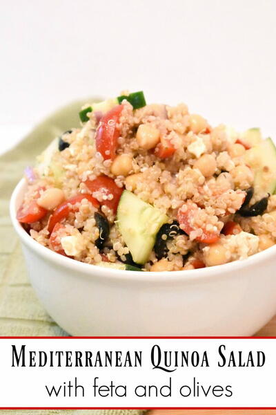 Mediterranean Quinoa Salad With Feta And Olives