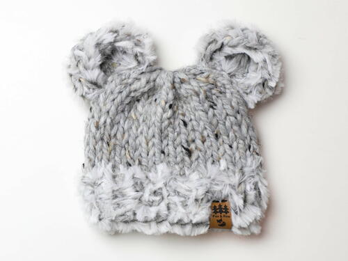 Fur Bear Ears Hat Toque Baby Children Fur Bear Ears Hat Toque Baby Children