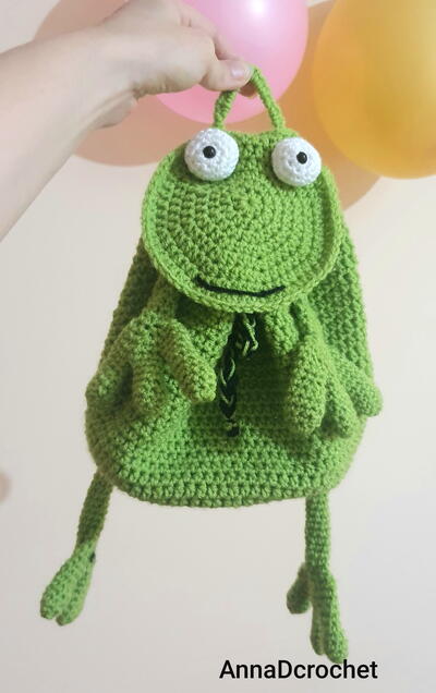 Crochet Frog Bagpack Crochet Frog Bagpack